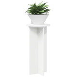 Plant Stand 2 pcs White Ø29.5 x 60 cm Engineered Wood - Side View