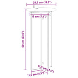 Plant Stand 2 pcs White Ø29.5 x 60 cm Engineered Wood - Extra Image