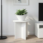 Plant Stand 2 pcs White Ø40 x 40 cm Engineered Wood
