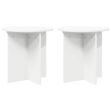 Plant Stand 2 pcs White Ø40 x 40 cm Engineered Wood