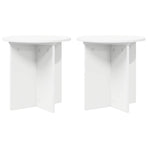 Plant Stand 2 pcs White Ø40 x 40 cm Engineered Wood