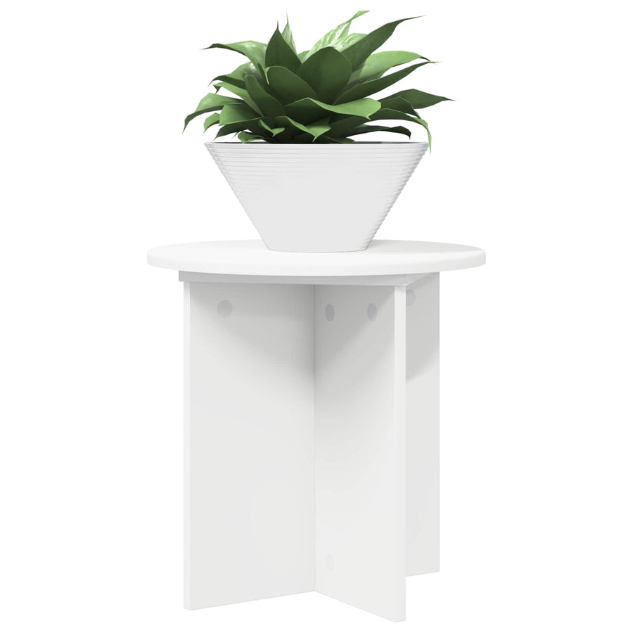 Plant Stand 2 pcs White Ø40 x 40 cm Engineered Wood