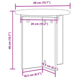 Plant Stand 2 pcs White Ø40 x 40 cm Engineered Wood - Extra Image