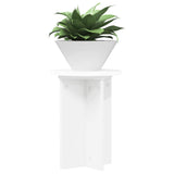 Plant Stand 2 pcs White Ø29.5 x 40 cm Engineered Wood - Side View