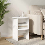 Side Cabinet 2 pcs White Ø40 x 50 cm Engineered Wood - Top-Down View