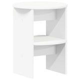 Side Cabinet 2 pcs White Ø40 x 50 cm Engineered Wood - 45-Degree Angle
