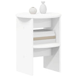 Side Cabinet 2 pcs White Ø40 x 50 cm Engineered Wood - Side View