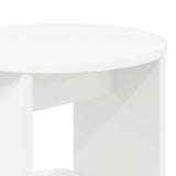 Side Cabinet White Engineered Wood - Low Angle