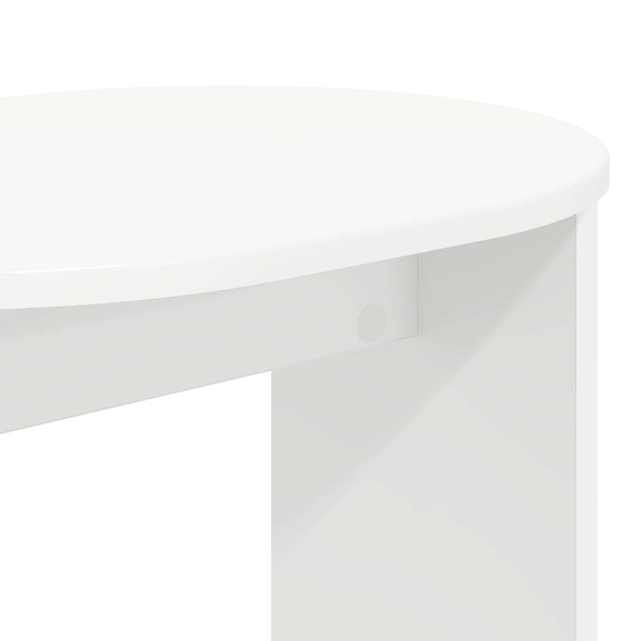 Side Table White 50 x 39.5 x 55 cm Engineered Wood