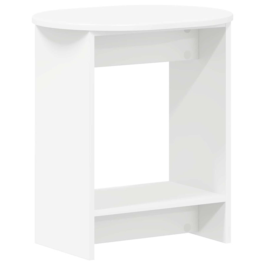 Side Table White 50 x 39.5 x 55 cm Engineered Wood