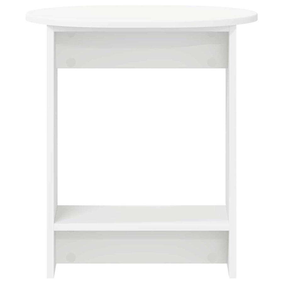 Side Table White 50 x 39.5 x 55 cm Engineered Wood