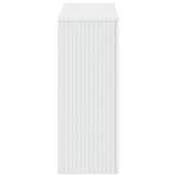 Console Table Striped White 101 x 29 x 74 cm Engineered Wood