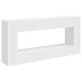 Console Table Striped White 155 x 29 x 74 cm Engineered Wood - Front View