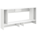 Console Table Striped White 155 x 29 x 74 cm Engineered Wood - Close-Up Angle