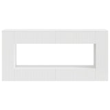 Console Table Striped White 155 x 29 x 74 cm Engineered Wood