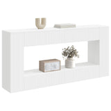 Console Table Striped White 155 x 29 x 74 cm Engineered Wood - Side View