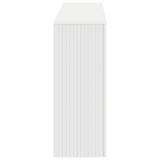 Console Table Striped White 155 x 29 x 74 cm Engineered Wood