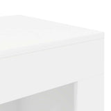 Side Table White 60 x 40 x 65 cm Engineered Wood