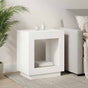 Side Table White 60 x 40 x 65 cm Engineered Wood