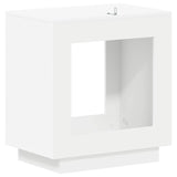 Side Table White 60 x 40 x 65 cm Engineered Wood - Rear View