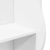 Corner Shelf with Shelf White 34 x 33 x 102 cm Engineered Wood