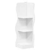 Corner Shelf with Shelf White 34 x 33 x 102 cm Engineered Wood - Front View