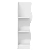 Corner Shelf with Shelf White 34 x 33 x 102 cm Engineered Wood - Top-Down View