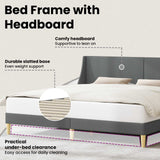 Bed Frame with Headboard connect plate