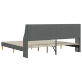 Bed Frame with Headboard Dark Grey connect plate - Rear View