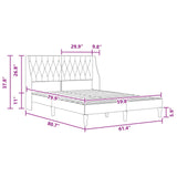 Bed Frame with Headboard Dark Grey 153 x 203 cm Velvet