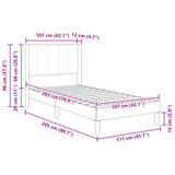 Bed Frame with Headboard Dark Grey connect plate - Extra Image