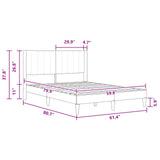 Bed Frame with Headboard Dark Grey 153 x 203 cm Velvet - Close-Up Angle