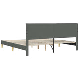 Bed Frame with Headboard Dark Grey 180 x 200 cm Fabric