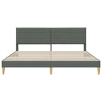 Bed Frame with Headboard Dark Grey 180 x 200 cm Fabric