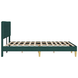 Bed Frame with Headboard Dark Grey 137 x 190 cm Fabric