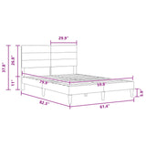 Bed Frame with Headboard Dark Grey 153 x 203 cm Fabric - Close-Up Angle