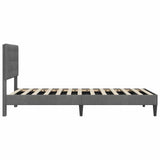 Bed Frame with Headboard Dark Grey 90 x 190 cm Velvet