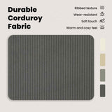 Bed Frame with Headboard Dark Grey 180 x 200 cm Corduroy Fabric - Extra Image