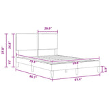 Bed Frame with Headboard Dark Grey 153 x 203 cm Corduroy Fabric - Close-Up Angle