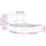 Bed Frame with Headboard Dark Grey 153 x 203 cm Fabric