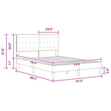 Bed Frame with Headboard Dark Grey 153 x 203 cm Fabric - Close-Up Angle