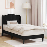 Bed Frame with Headboard Black 90 x 190 cm Faux Leather