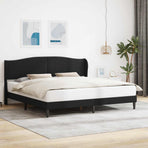 Bed Frame with Headboard Black 180 x 200 cm Faux Leather
