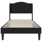 Bed Frame with Headboard Black 107 x 203 cm Faux Leather
