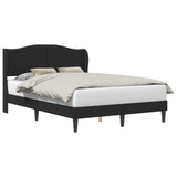 Bed Frame with Headboard Black 137 x 190 cm Faux Leather