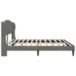 Bed Frame with Headboard Dark Grey 180 x 200 cm Velvet