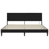 Bed Frame with LED Strip Lights Black 180 x 200 cm Faux Leather