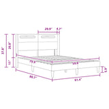 Bed Frame with LED Strip Lights Black 153 x 203 cm Faux Leather