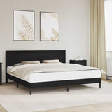 Bed Frame with LED Strip Lights Black 180 x 200 cm Faux Leather