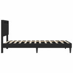 Bed Frame with LED Strip Lights Black 107 x 203 cm Faux Leather